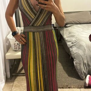 Multicolor Striped Maxi Dress